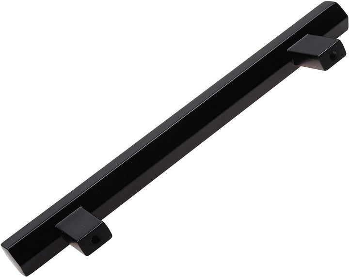 10 Pack 5 inch Center Solid Hexagon Bar Pull Matte Black Modern Contemporary Metal