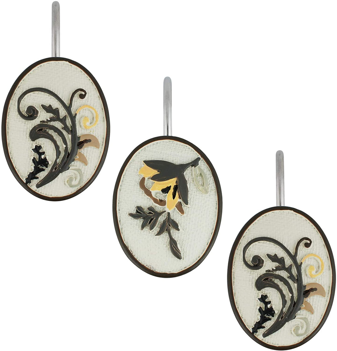 Shower Curtain Hook Set Geometric Polyester