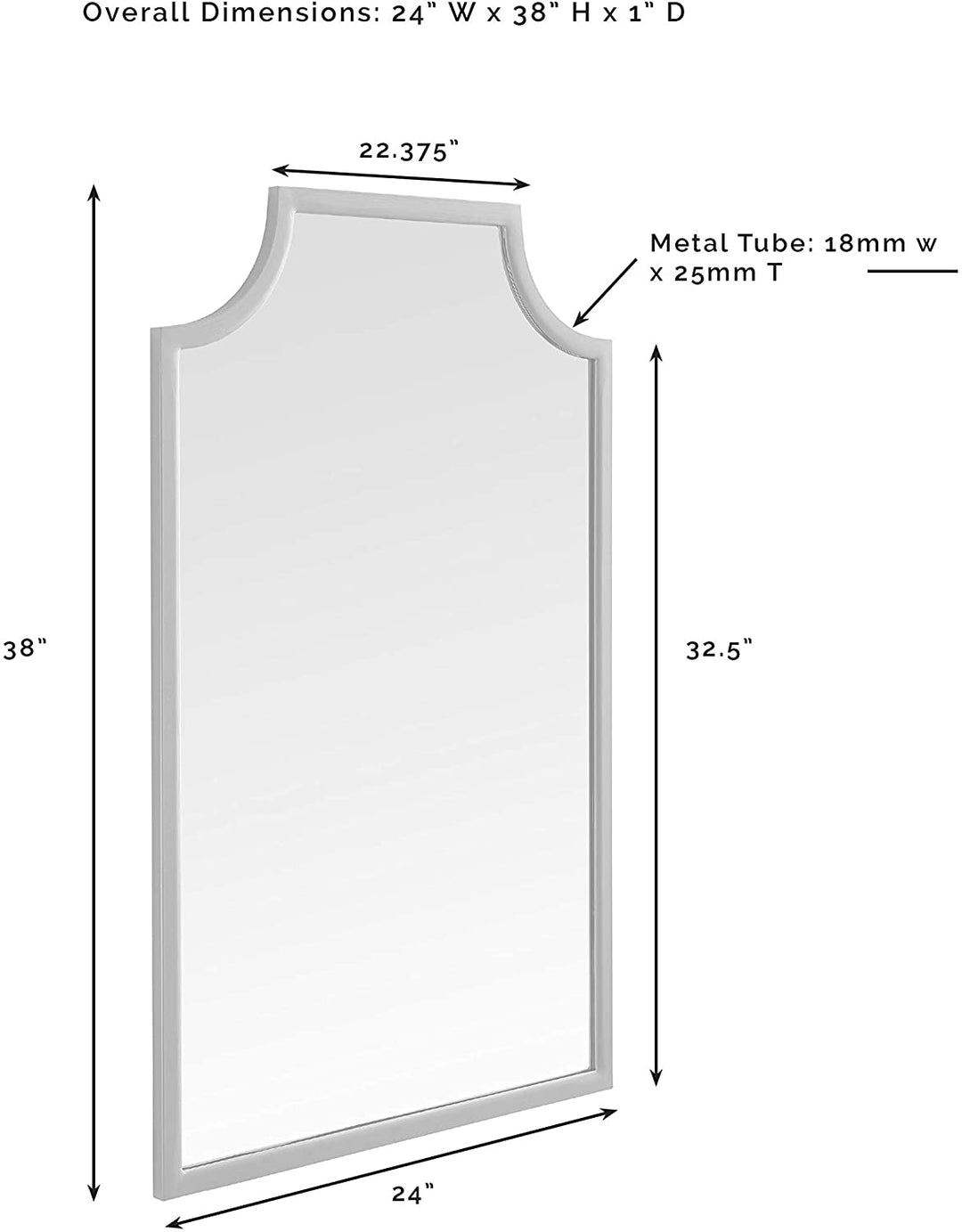 Goldtone Wall Mirror Glam