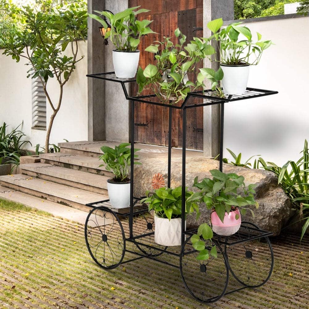 Outdoor Indoor Shelving Plants Car Shape Plant Stands Rack