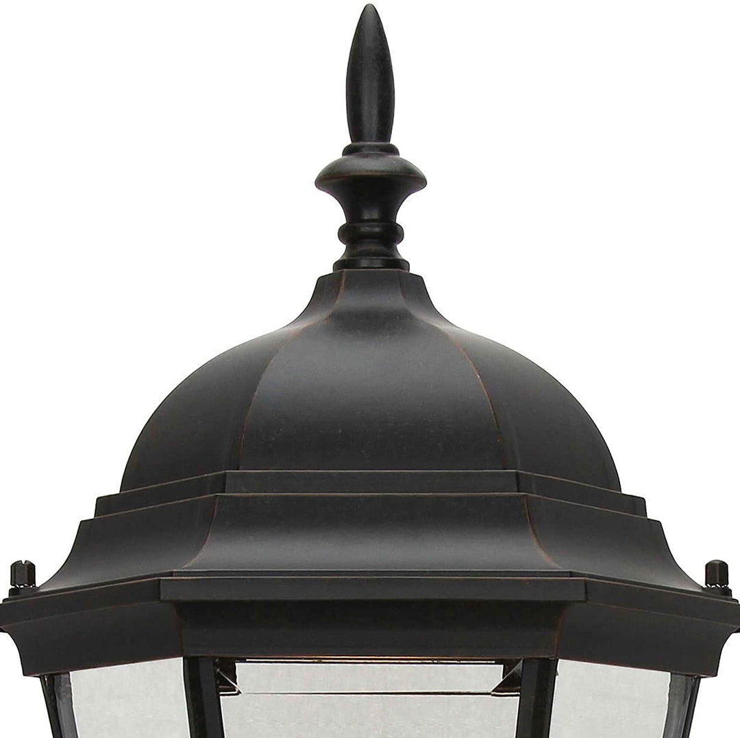1 Light Outdoor Post Lantern Oil Rubbed Bronze Dimmable