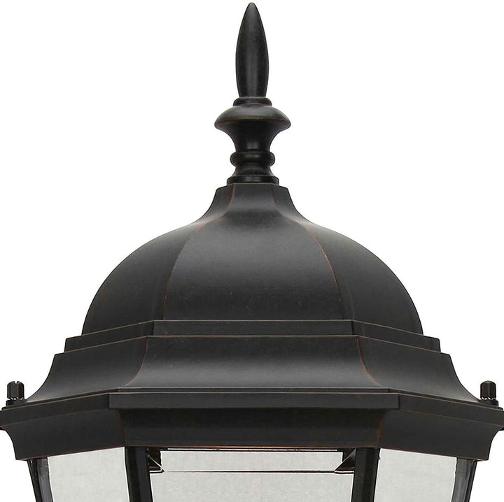 1 Light Outdoor Post Lantern Oil Rubbed Bronze Dimmable