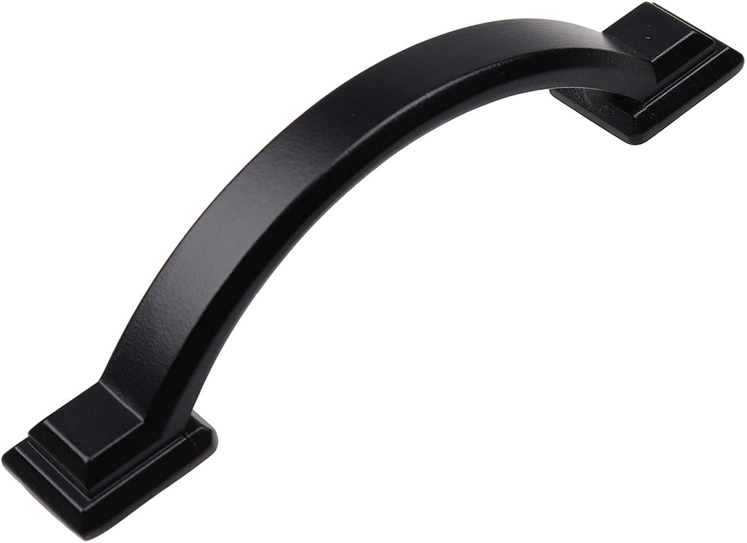 25 Pack 3 inch Center Arched Cabinet Pull Matte Black Modern