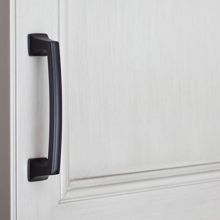 25 Pack 3 3/4 inch Center Classic Base Cabinet Pull Black Modern Contemporary Zinc Matte - Diamond Home USA