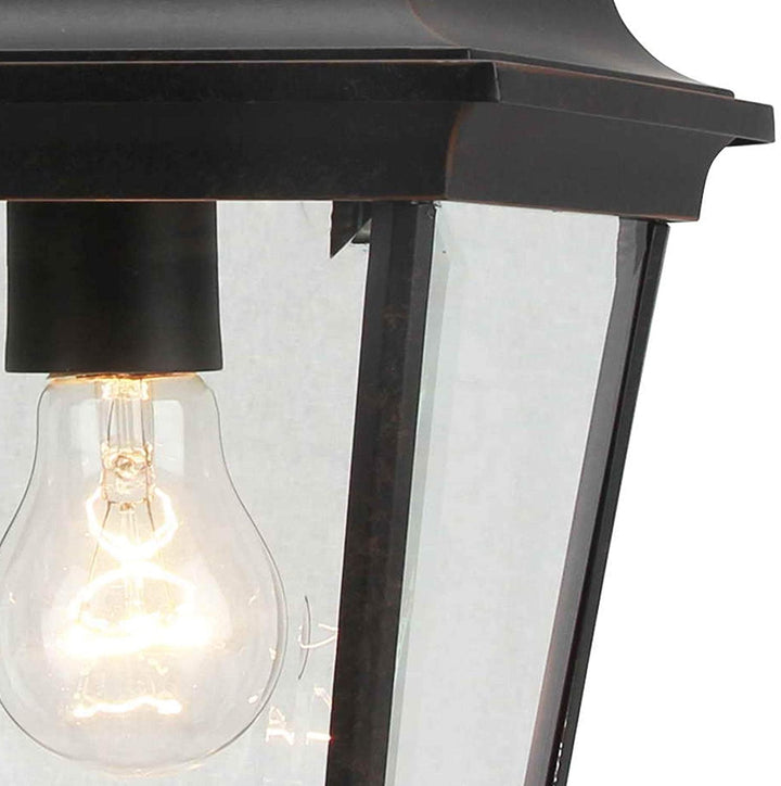 1 Light Outdoor Wall Lantern Oil Rubbed Bronze Traditional Dimmable