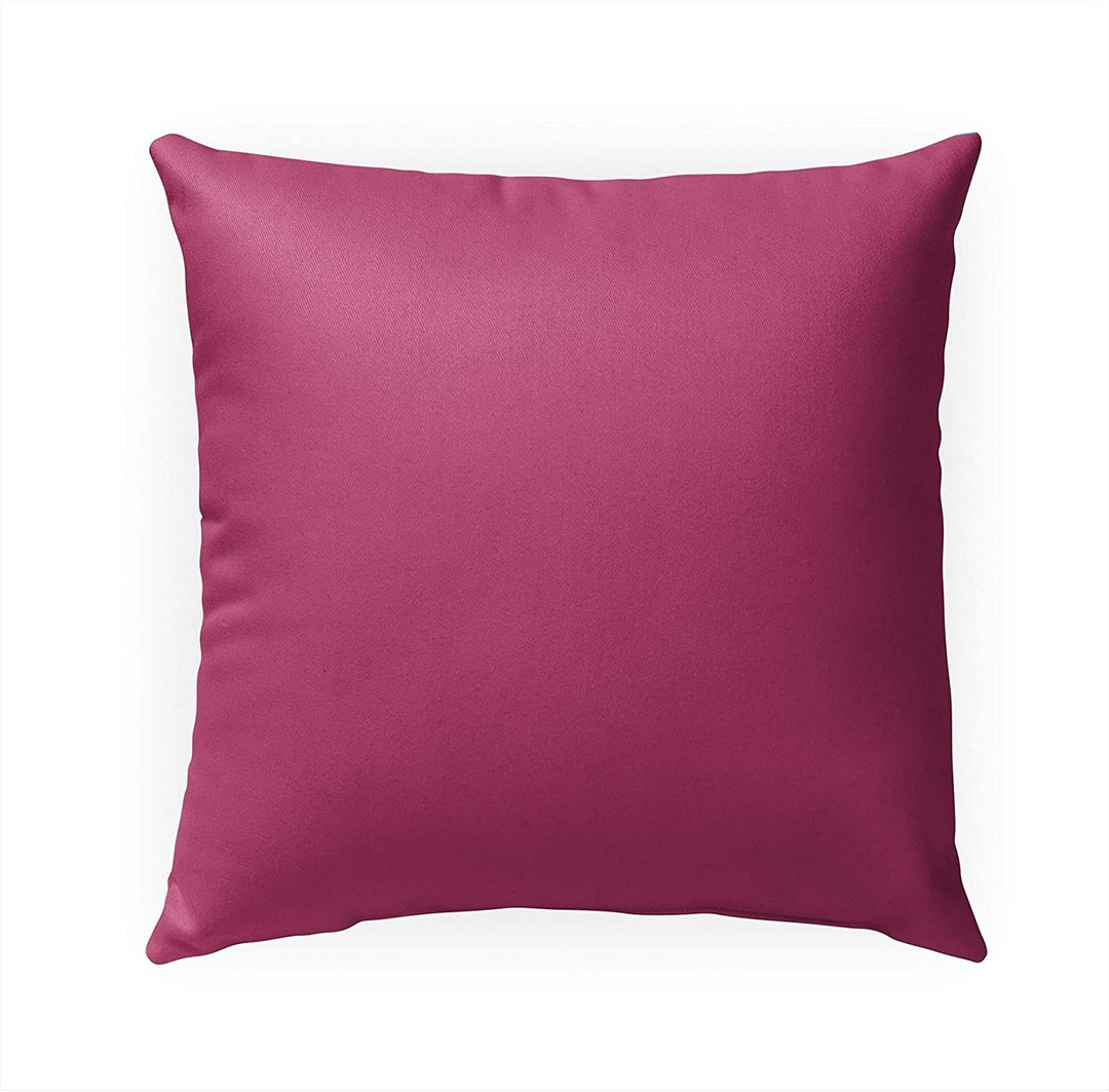 Fuchsia Rose Indoor|Outdoor Pillow by 18x18 Pink Modern Contemporary Polyester Removable Cover