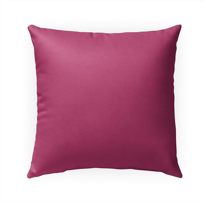 Fuchsia Rose Indoor|Outdoor Pillow by 18x18 Pink Modern Contemporary Polyester Removable Cover