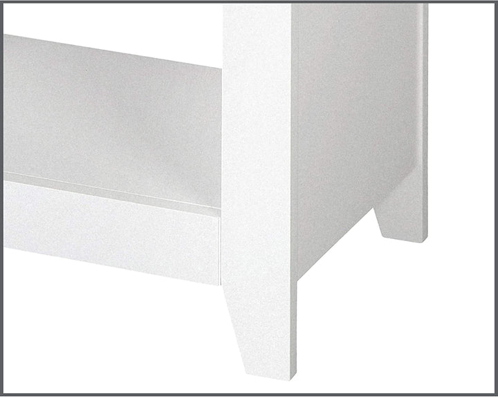 White 6 Cube Storage Bookcase Grey Modern Contemporary Transitional MDF Paperboard Oak Finish - Diamond Home USA