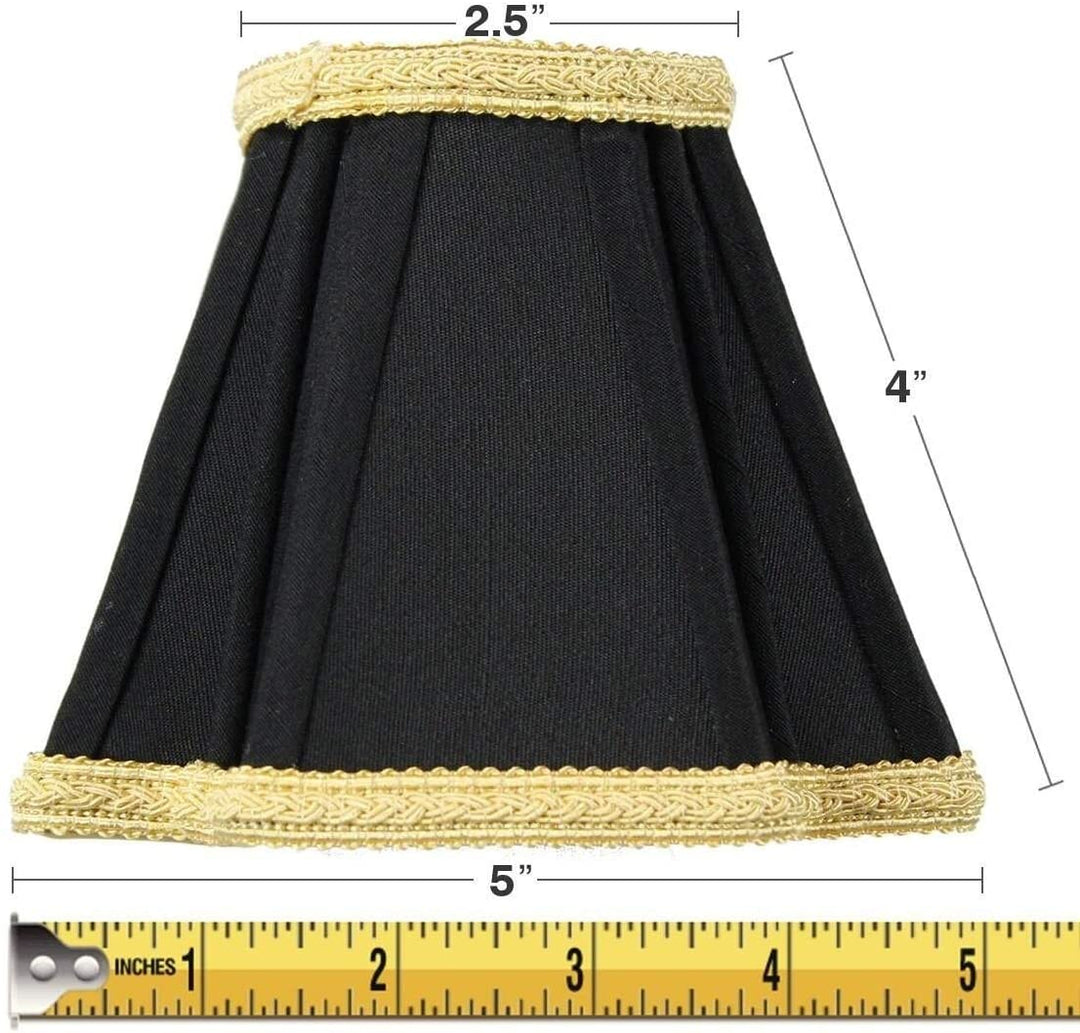 Set 6 Black Gold Liner Chandelier Clip Lampshade 2x5x5 Modern Contemporary - Diamond Home USA