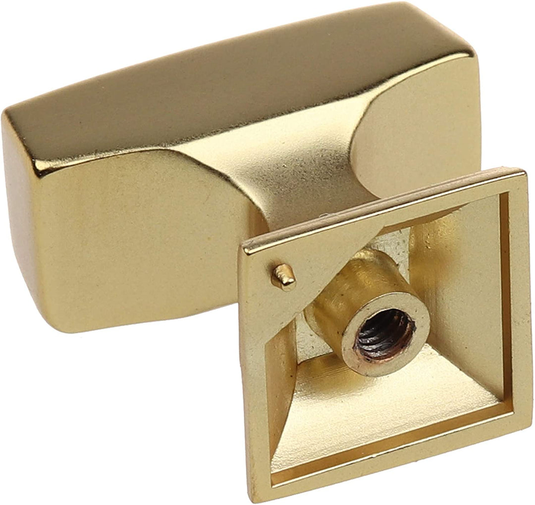 25 pk 1 1/8 X 1/2 Gold Transitional Cabinet Knobs Brass Industrial Zinc Finish - Diamond Home USA
