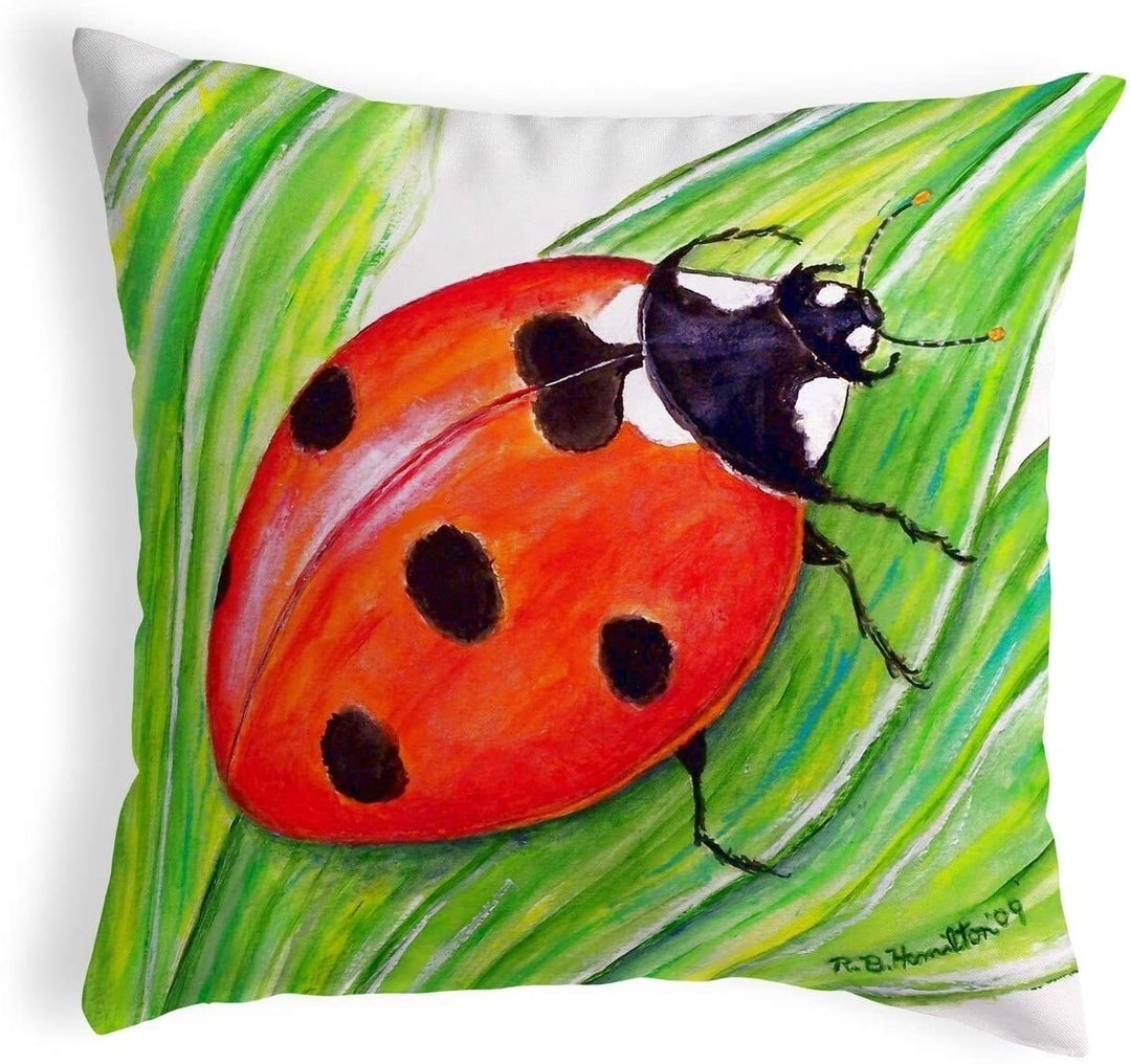 Ladybug Small No Cord Pillow 12x12 Color Graphic Casual