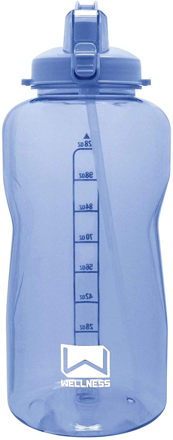 MISC Giant Gallon Water Bottle Carry Handle Straw 128 Oz Lilac Oz Purple Plastic 1 Piece