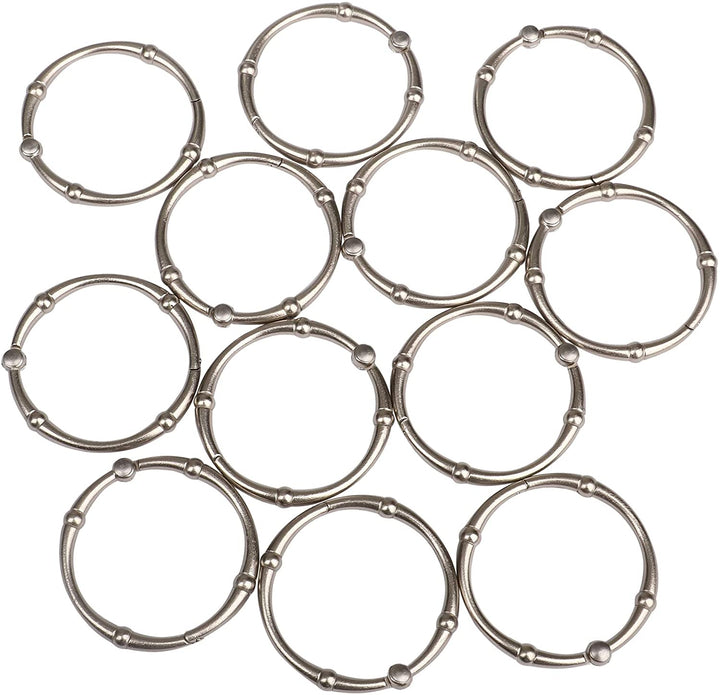 Shower Curtain Rings Rustproof Brushed Nickel Metal