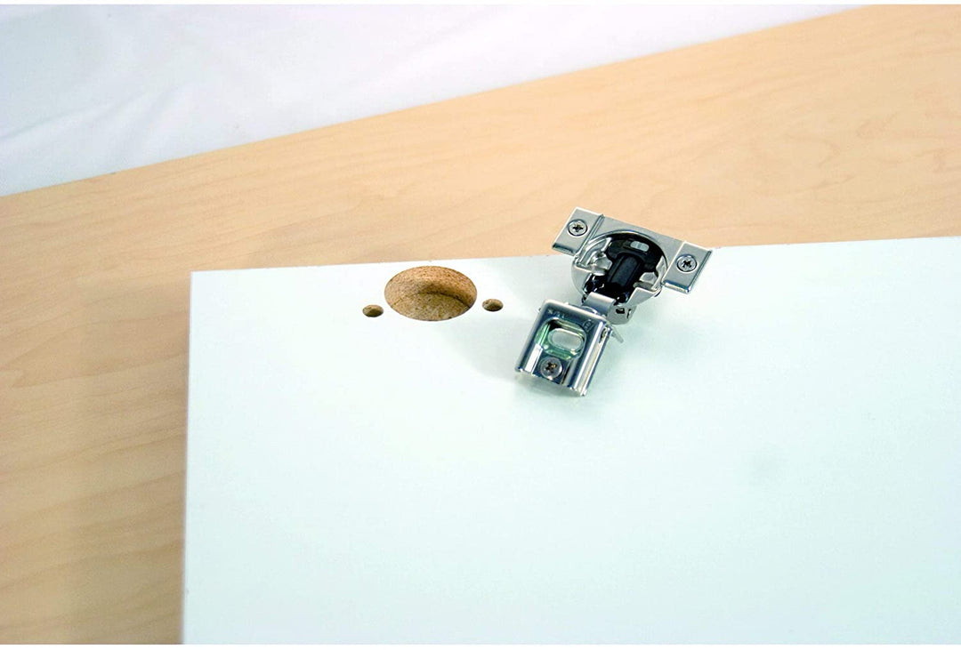 Hardware 10 Pack 105 Degree Compact 38N Series Blumotion 1/2" Overlay Screw Soft Closing Cabinet Hinge Silver Metal Finish - Diamond Home USA