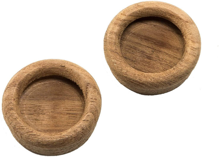 Teak Round Pull Brown Traditional Wood Natural
