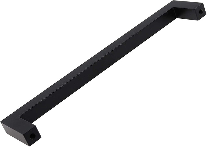25 Pack 6 1/4 inch Center Solid Square Bar Pull Black Modern Contemporary Metal Matte