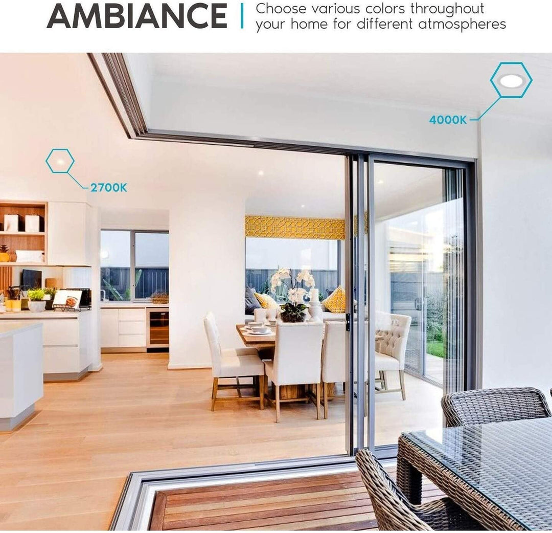 5/6" Led Recessed Lights Color Selectable White Modern Contemporary Metal Dimmable Retrofit - Diamond Home USA