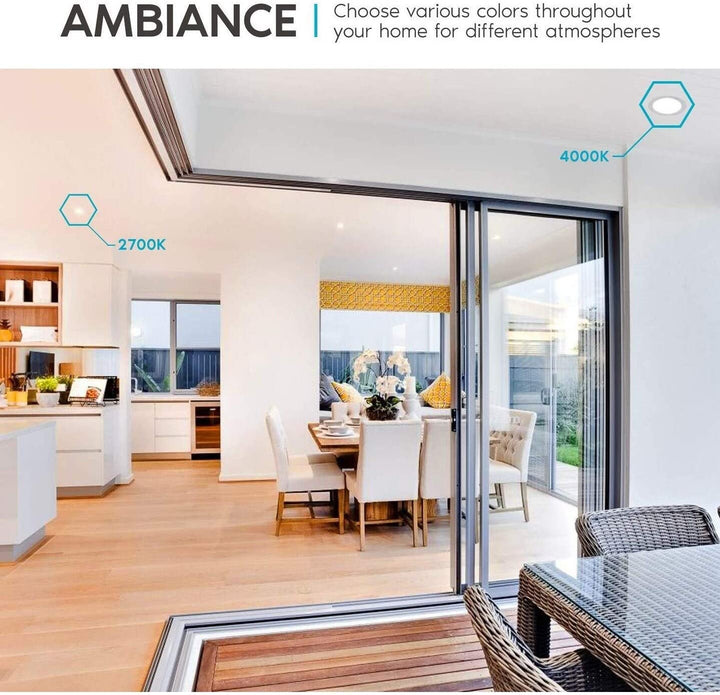 5/6" Led Recessed Lights Color Selectable White Modern Contemporary Metal Dimmable Retrofit - Diamond Home USA