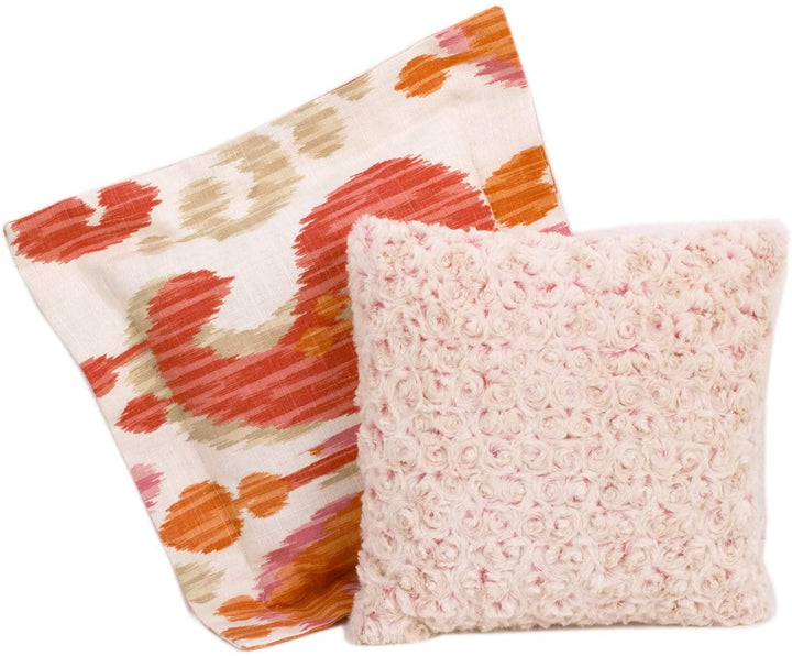 Pillow Pack Orange Contemporary Cotton Faux
