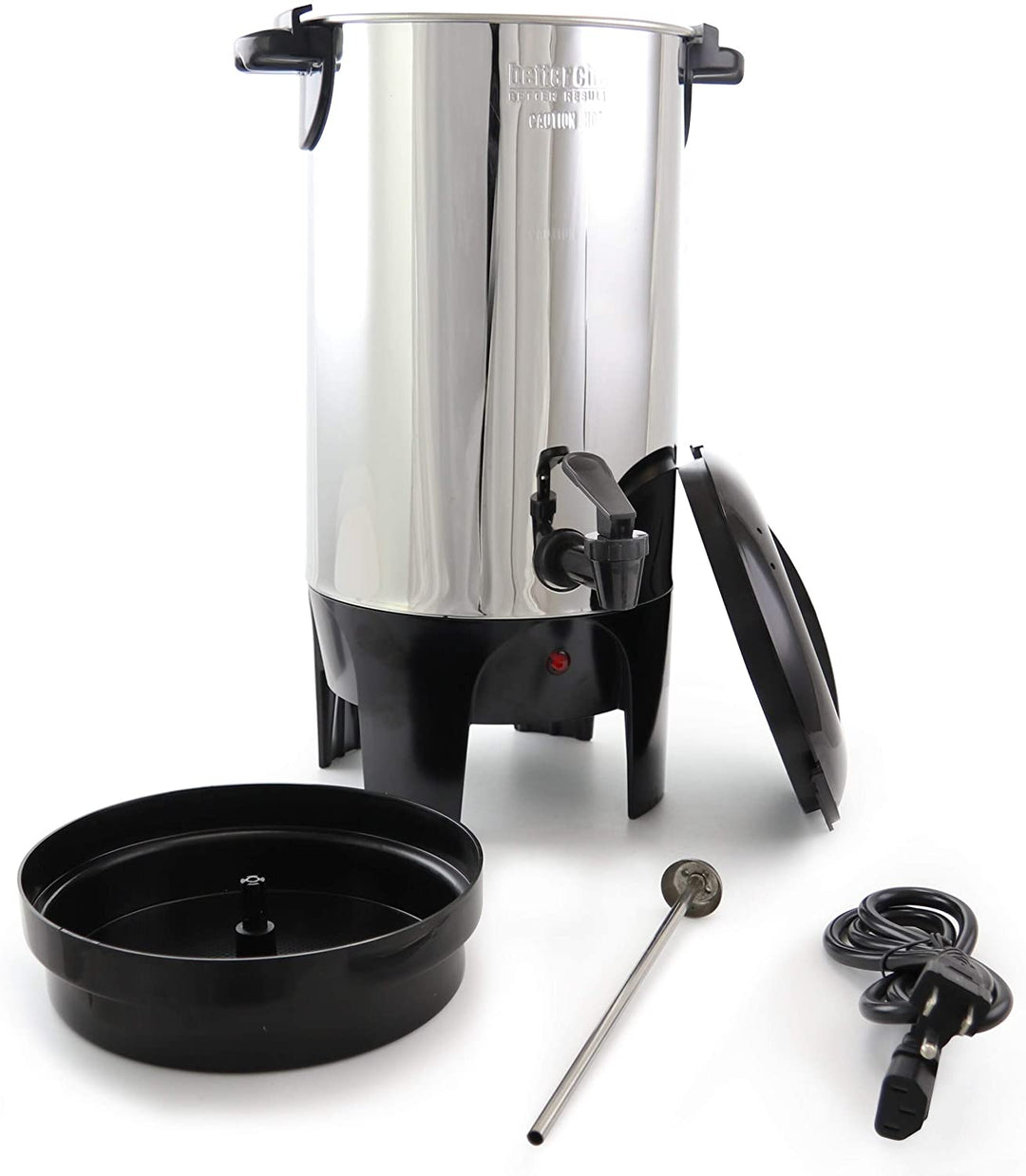 10 50 Cup Coffeemaker Stainless Steel Ready Indicator Light - Diamond Home USA