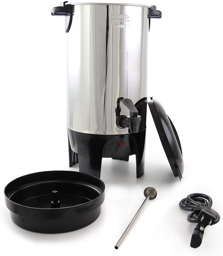 10 50 Cup Coffeemaker Stainless Steel Ready Indicator Light - Diamond Home USA