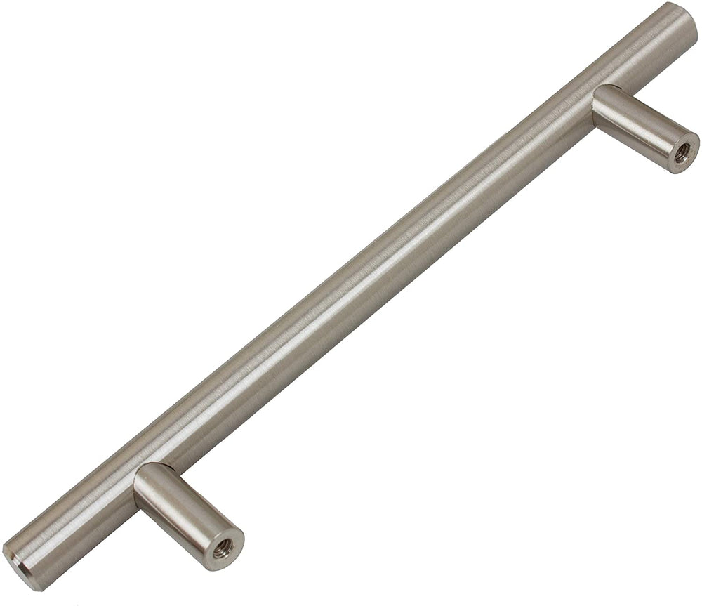 7 inch Solid Stainless Steel Cabinet Bar Pulls (Pack 10) Grey Metal Finish - Diamond Home USA