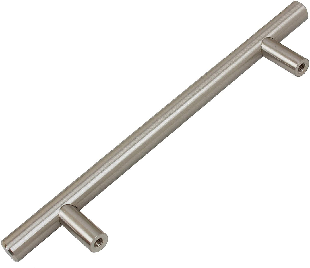 7 inch Solid Stainless Steel Cabinet Bar Pulls (Pack 10) Grey Metal Finish - Diamond Home USA
