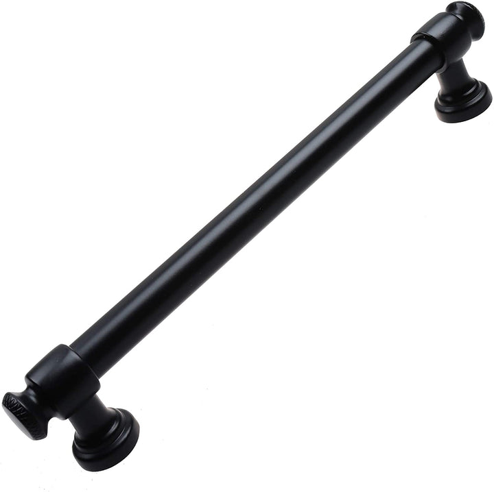 10 pk 6 1/4 Center Matte Black Classic Euro Cabinet Pull