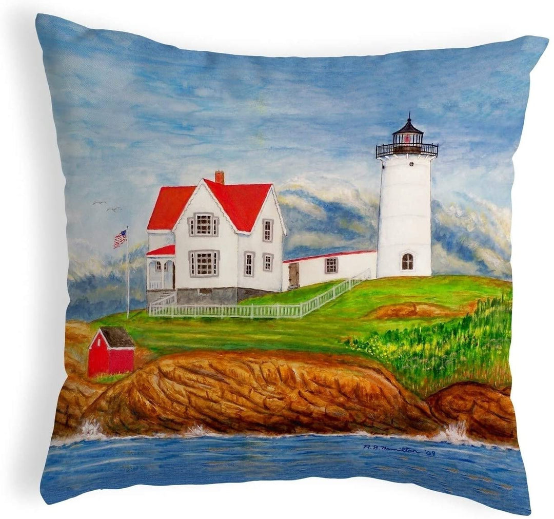 Lighthouse Small No Cord Pillow 11x14 Color Graphic Nautical