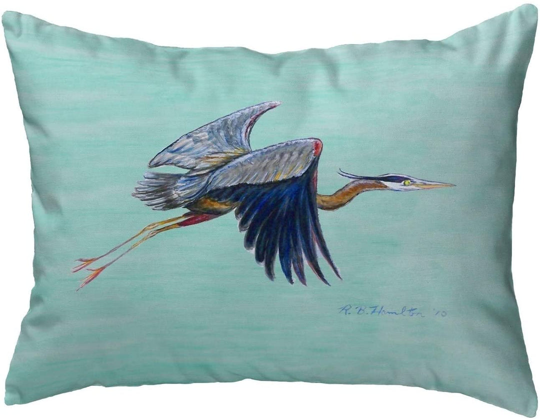Flying Blue Teal Small No Cord Pillow 11x14 Color Graphic