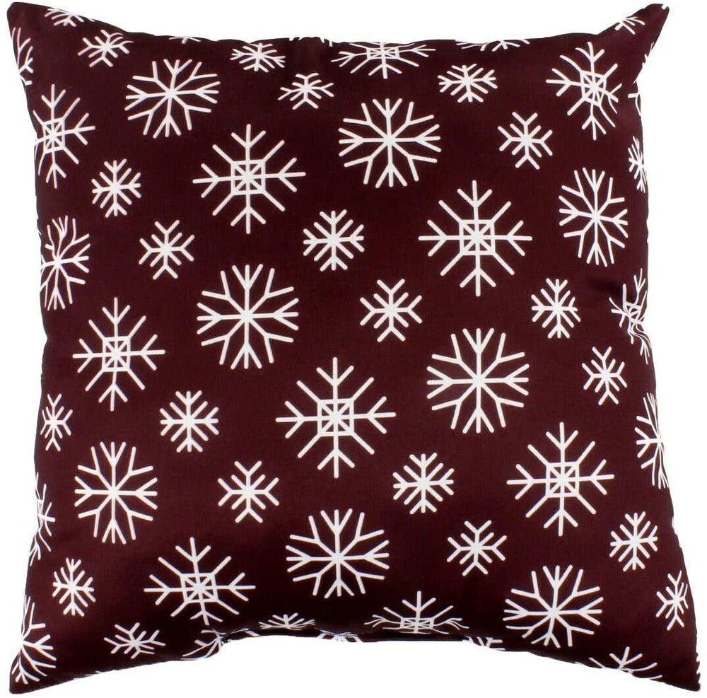 Let It Snow Pillow Red Quotes Sayings Traditional Polyester Single - Diamond Home USA