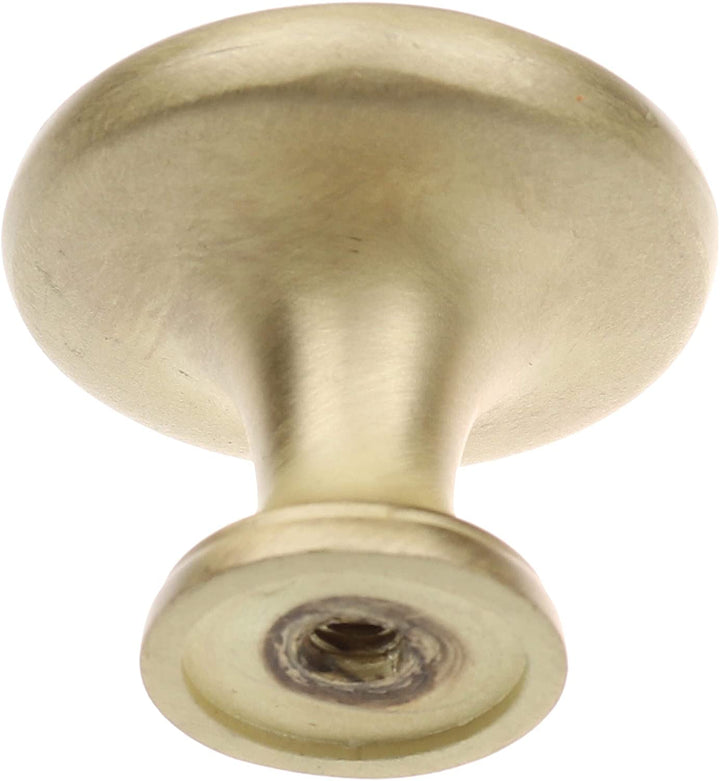 5 Pack 1 1/4 Satin Gold Round Ring Cabinet Knobs Traditional Zinc Finish - Diamond Home USA