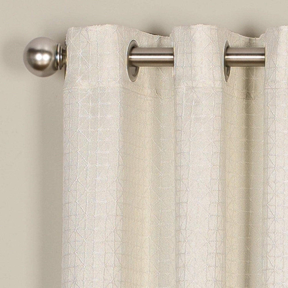 Ivory 63 inch Panel Natural Solid Transitional Polyester - Diamond Home USA
