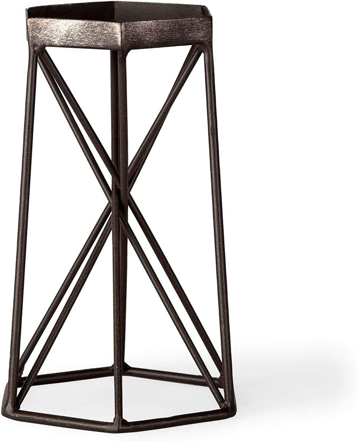 I (Small) Table Candle Holder Silver Farmhouse Modern