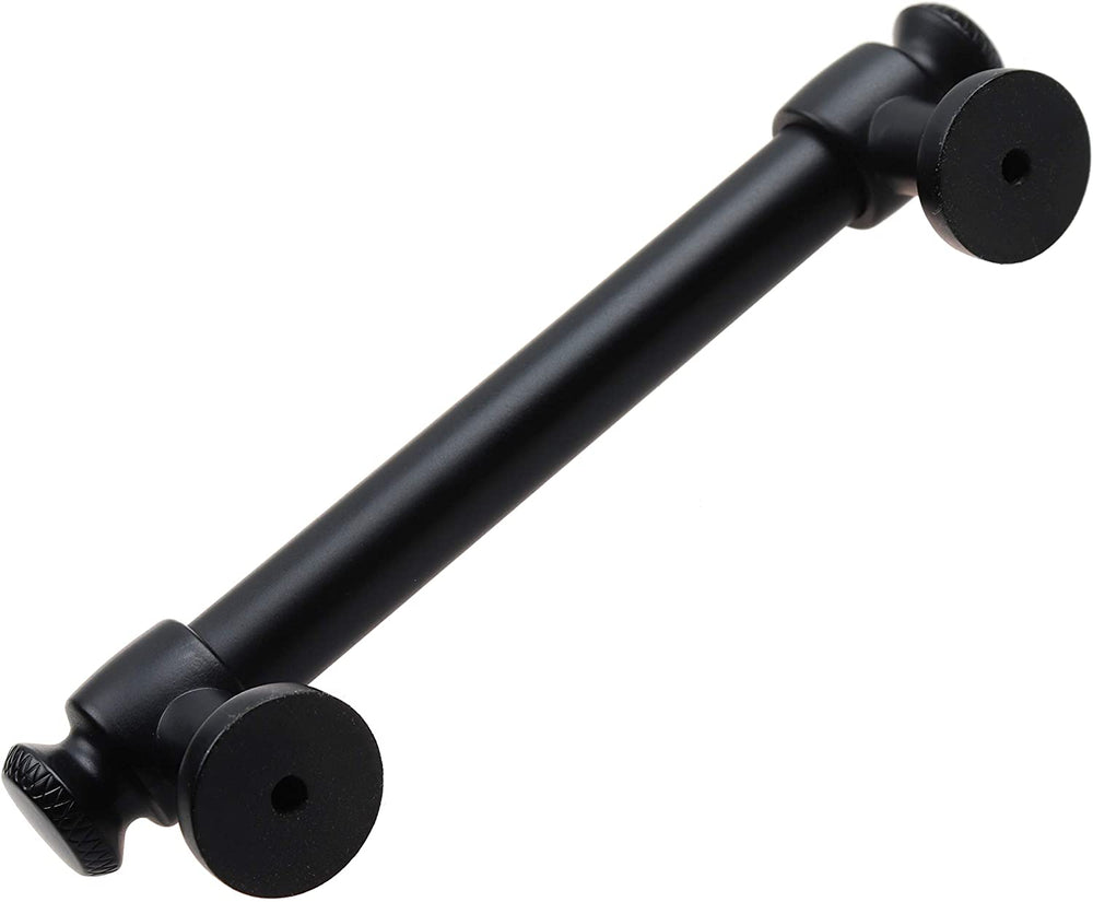 5 pk 3 3/4 Center Matte Black Classic Euro Cabinet Pulls Traditional Metal - Diamond Home USA