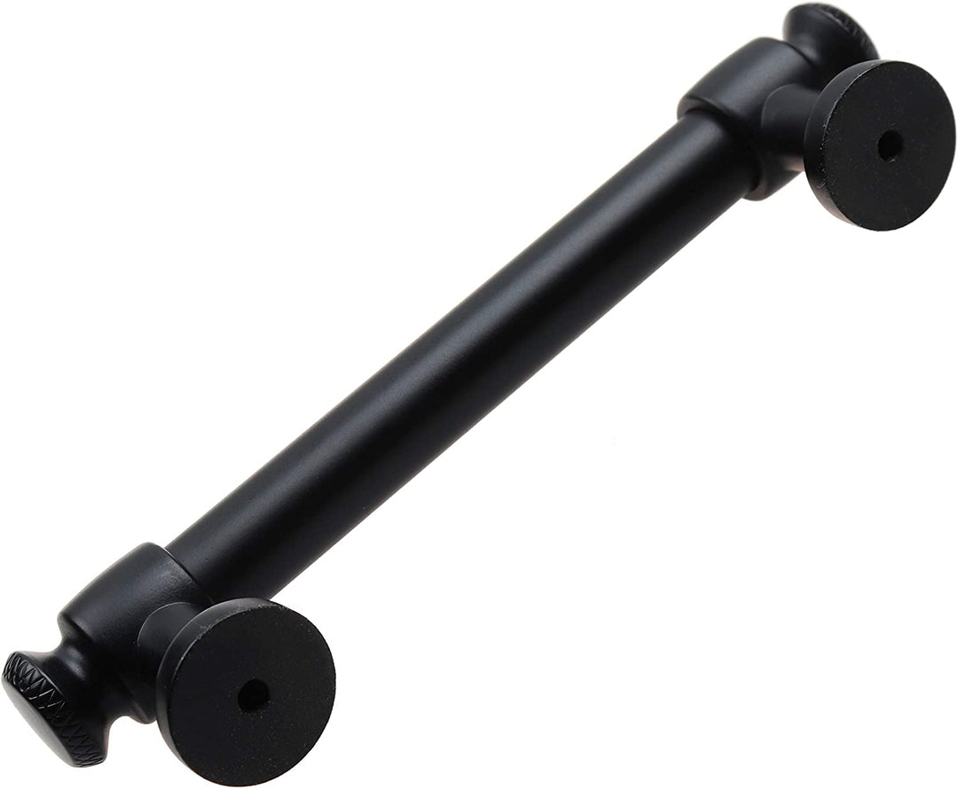 5 pk 3 3/4 Center Matte Black Classic Euro Cabinet Pulls Traditional Metal - Diamond Home USA
