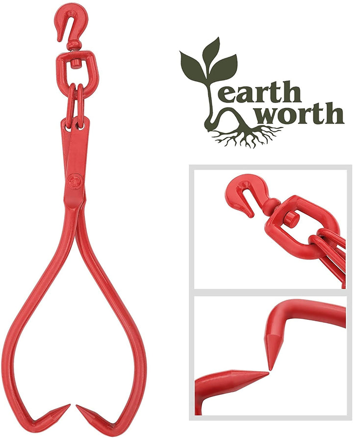 MISC Earth Worth Skidding Swivel Tongs Red 17" Steel