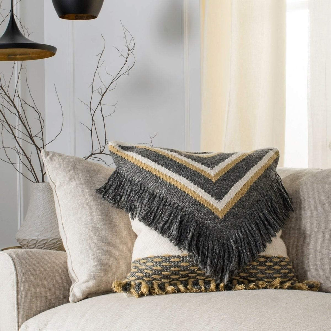 Nomad Fringe 20 inch Decorative Pillow Color Textured