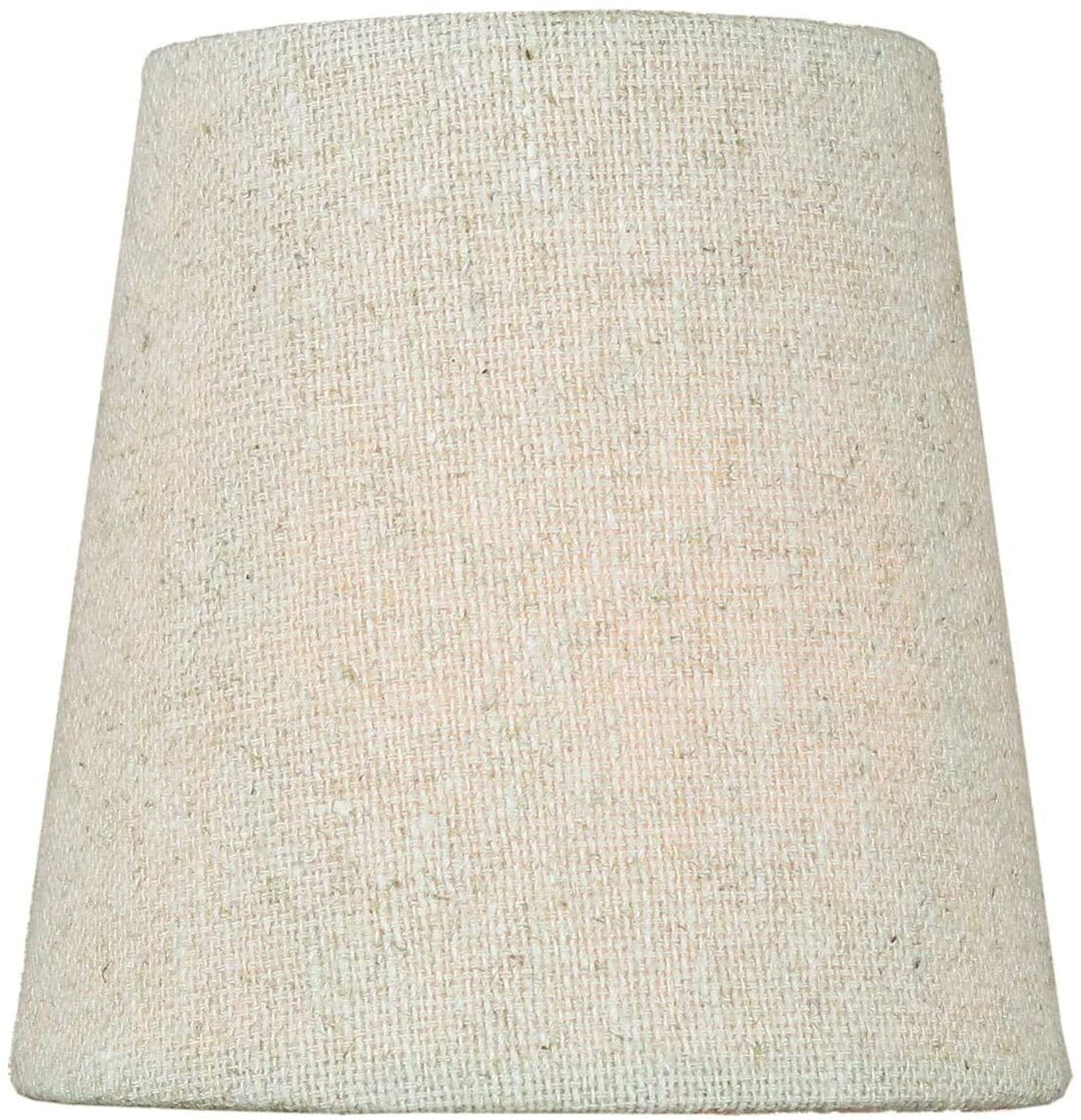 Set 6 Chandelier Sand Linen Clip Lampshade 3x4x4 Brown Modern Contemporary - Diamond Home USA