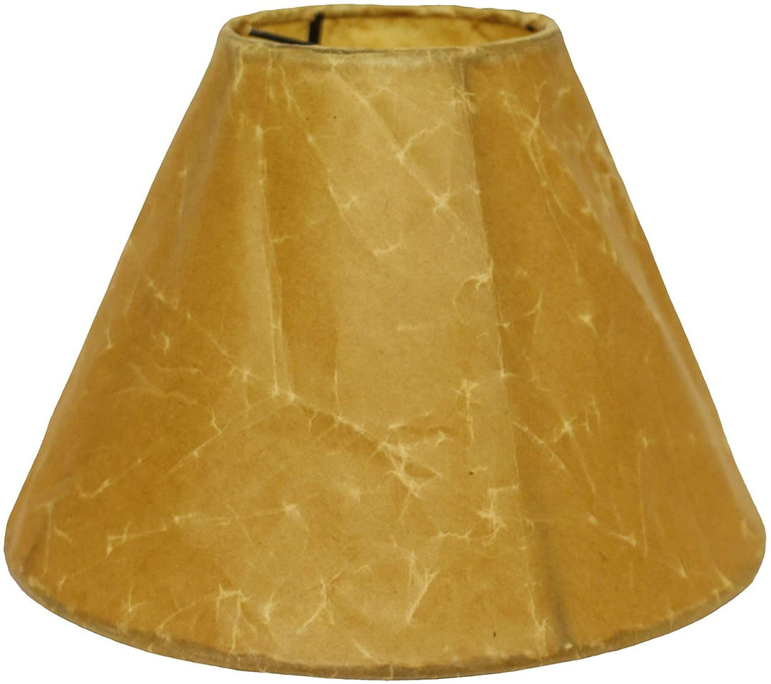 Cloth Wire Slant Empire Softback Lampshade Bulb Clip Brown