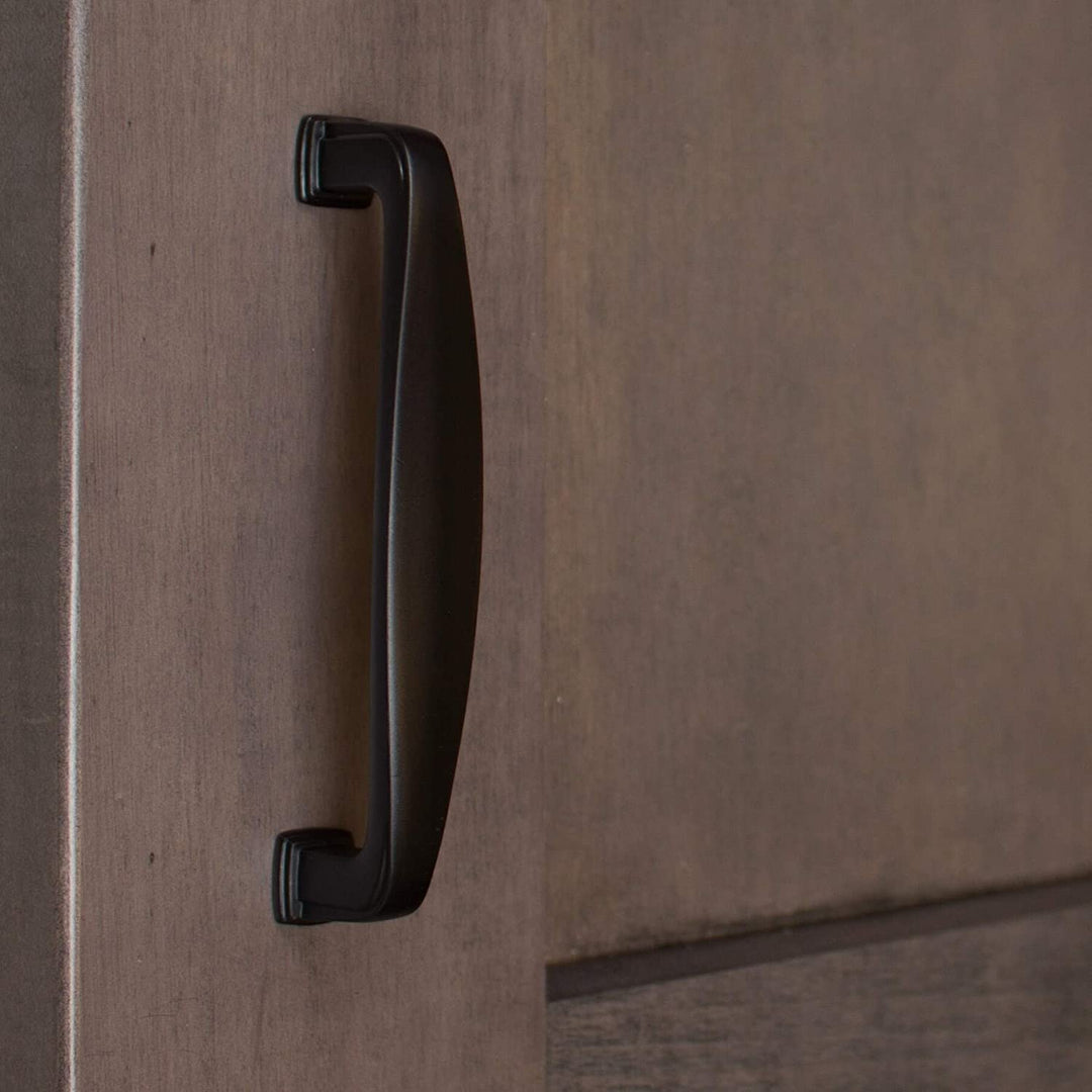 5 Pack 3 3/4 inch Center Classic Cabinet Pull Black Modern Contemporary Zinc Matte - Diamond Home USA