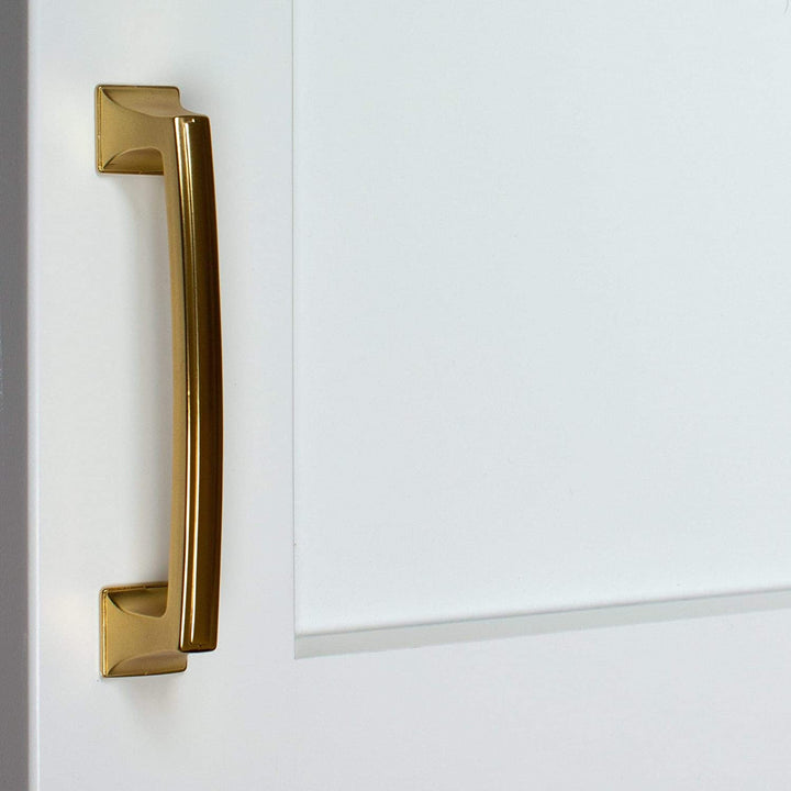 3 3/4 Center Gold Base Cabinet Pulls (5 Pack) Brass Industrial Zinc Finish - Diamond Home USA