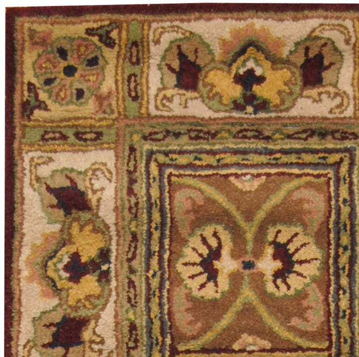 MISC Handmade Wool Runner (India) 2'6 X 8' Ivory Oriental Natural Fiber Latex Free