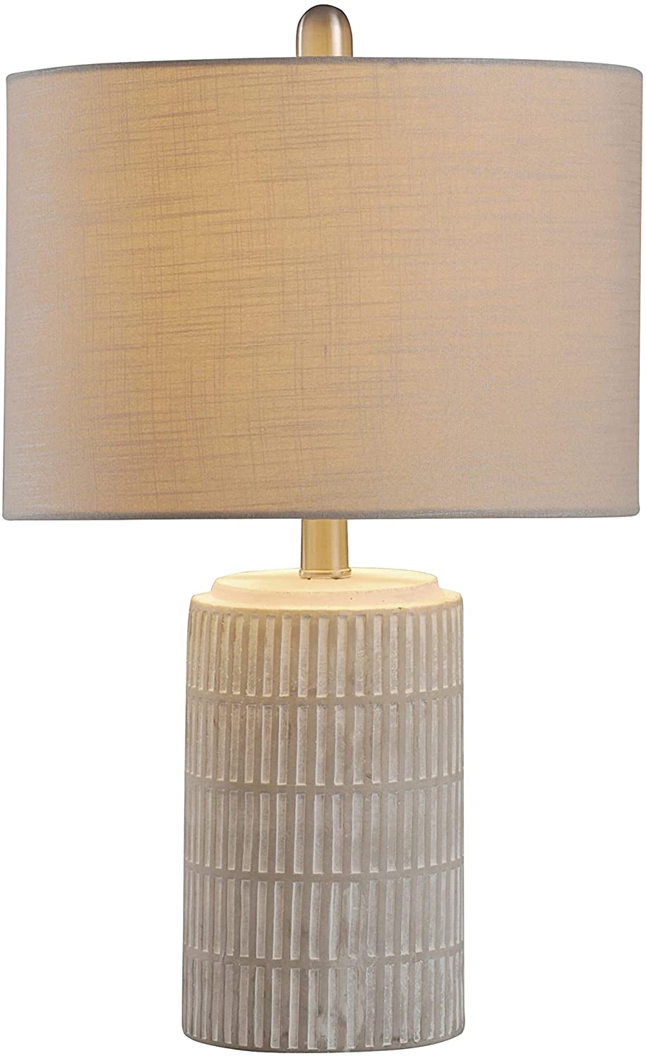 Distressed Gray White Table Lamp Light Beige Shade Grey Modern Contemporary - Diamond Home USA
