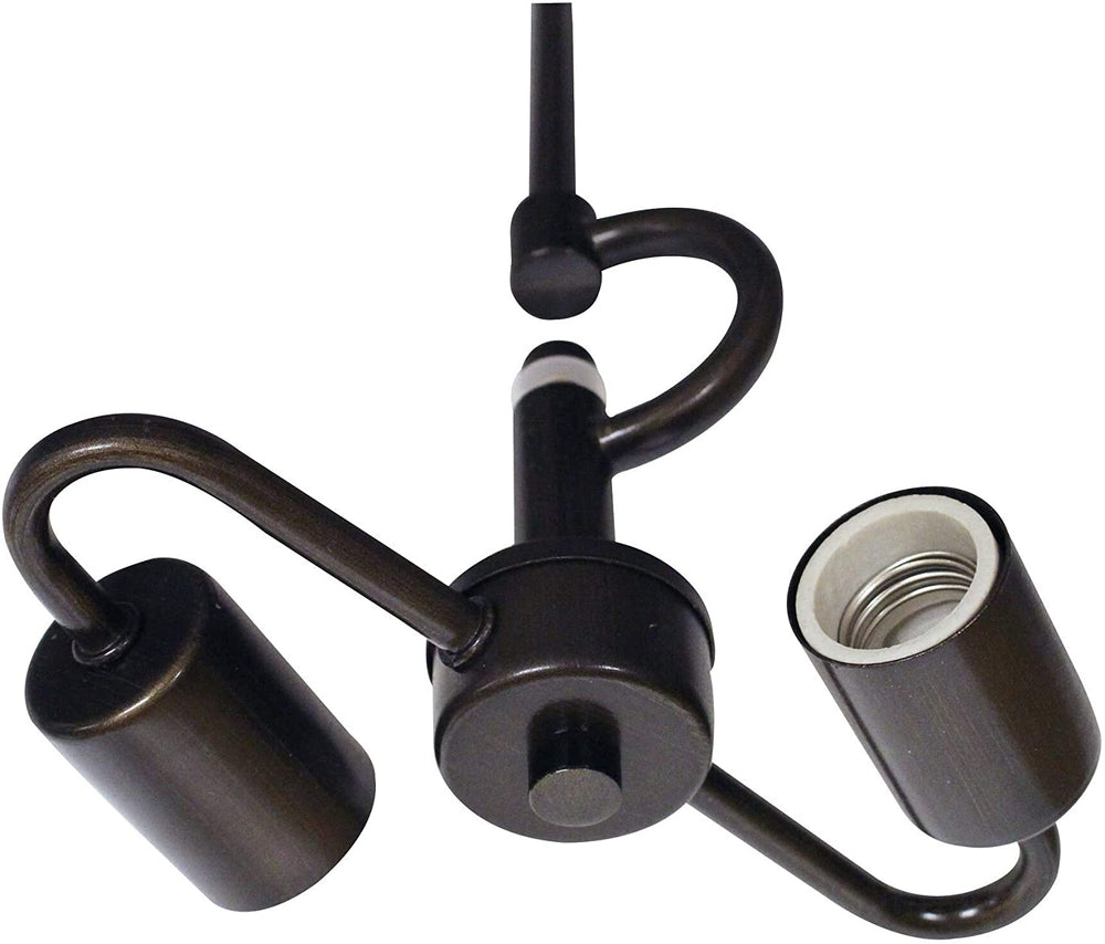 Cloth Wire Pendant Kit 3 Lights Oil Rubbed Bronze Tan Modern Contemporary Metal