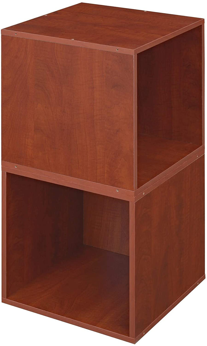 Storage Set 2 Cubes Cherry Modern Contemporary Laminate