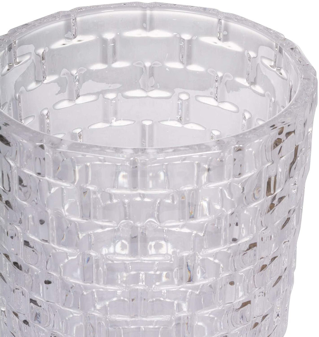 Vase Tall 6x12 Inches Clear Glass - Diamond Home USA