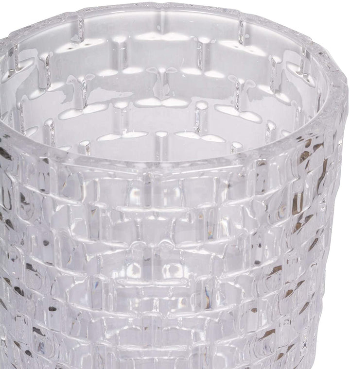 Vase Tall 6x12 Inches Clear Glass - Diamond Home USA