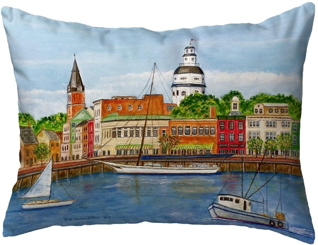 City Small No Cord Pillow 11x14 Color Graphic Nautical