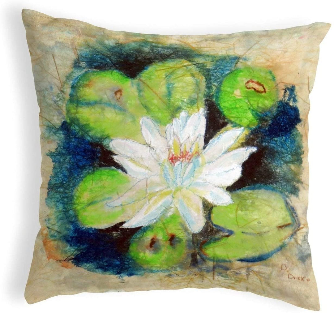 Water Lily Rice Small No Cord Pillow 12x12 Color Graphic